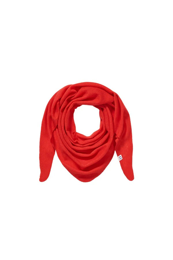 Schal PUR SCHOEN Adria chilli red. Hübscher gefilzter Kaschmirschal. Der Schal ist ein Nickituch. 100% Cashmere
