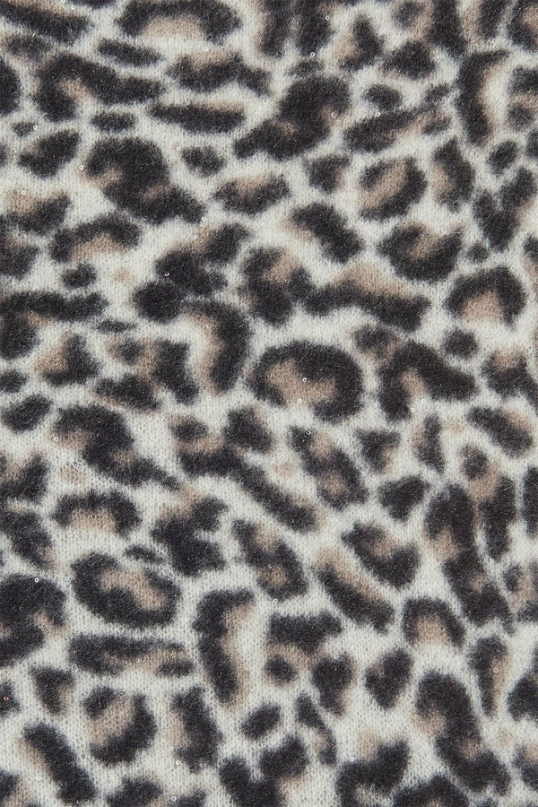 Schal von PUR SCHOEN Adria galactic stars leo beige schoko aus Cashmere. Nickituch mit Glitzer.