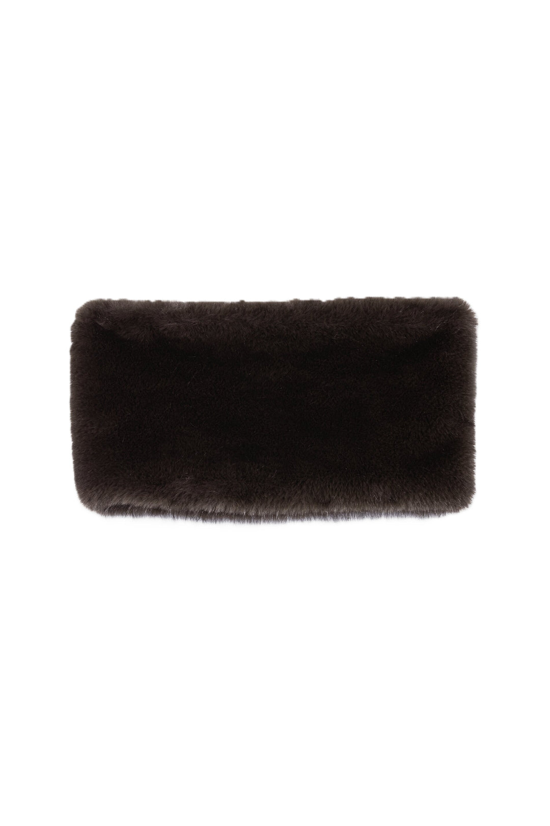 Schwarzer Schlauchschal von Luisa Cerano aus kuscheligem Kunstpelz in langfloriger Nerz-Optik mit typischen Pelznähten.