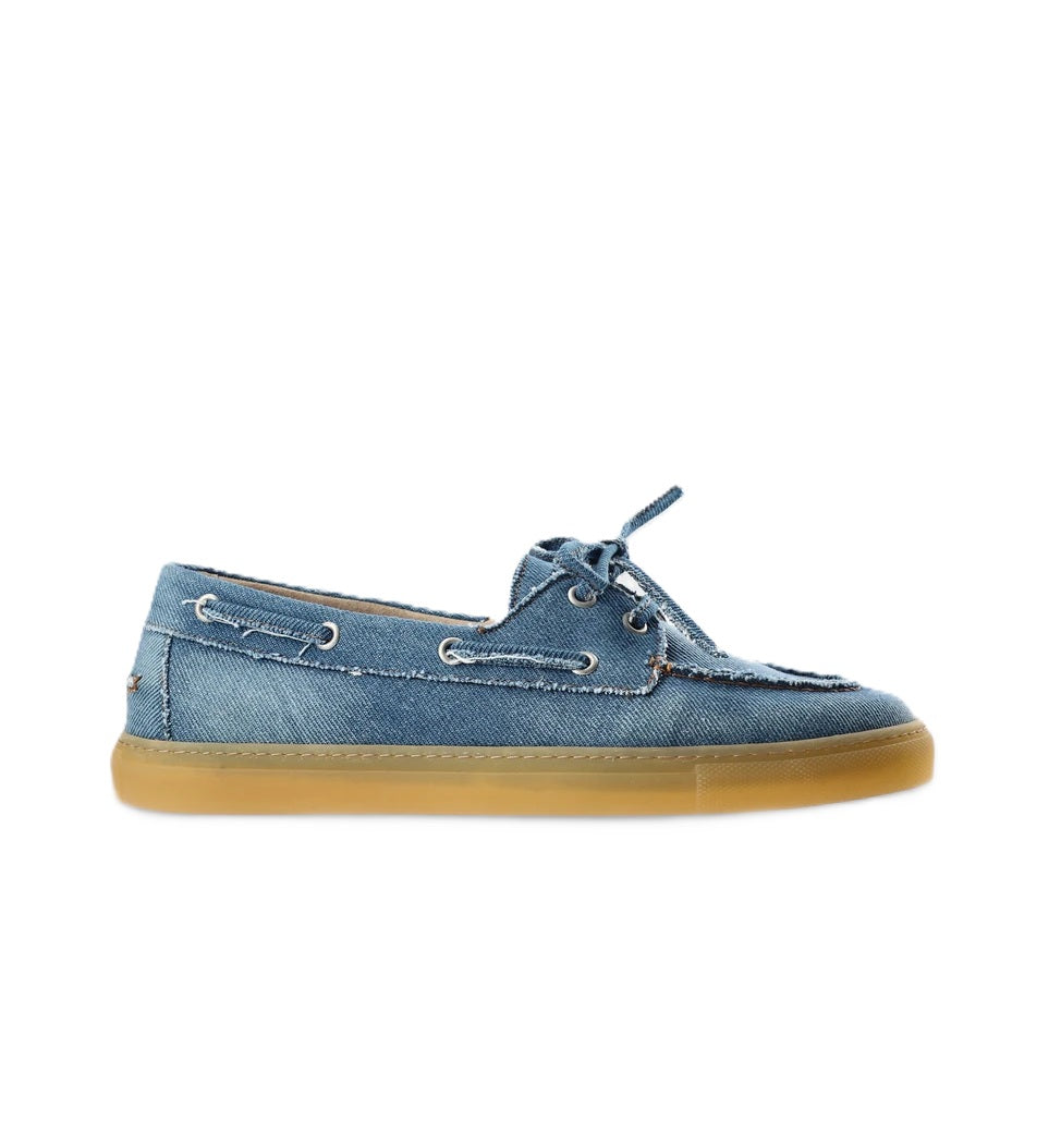 Copenhagen Studios CPH160 ist ein Segelschuhe aus Denim und entspannter Silhouette mit Schnürung in blau denim