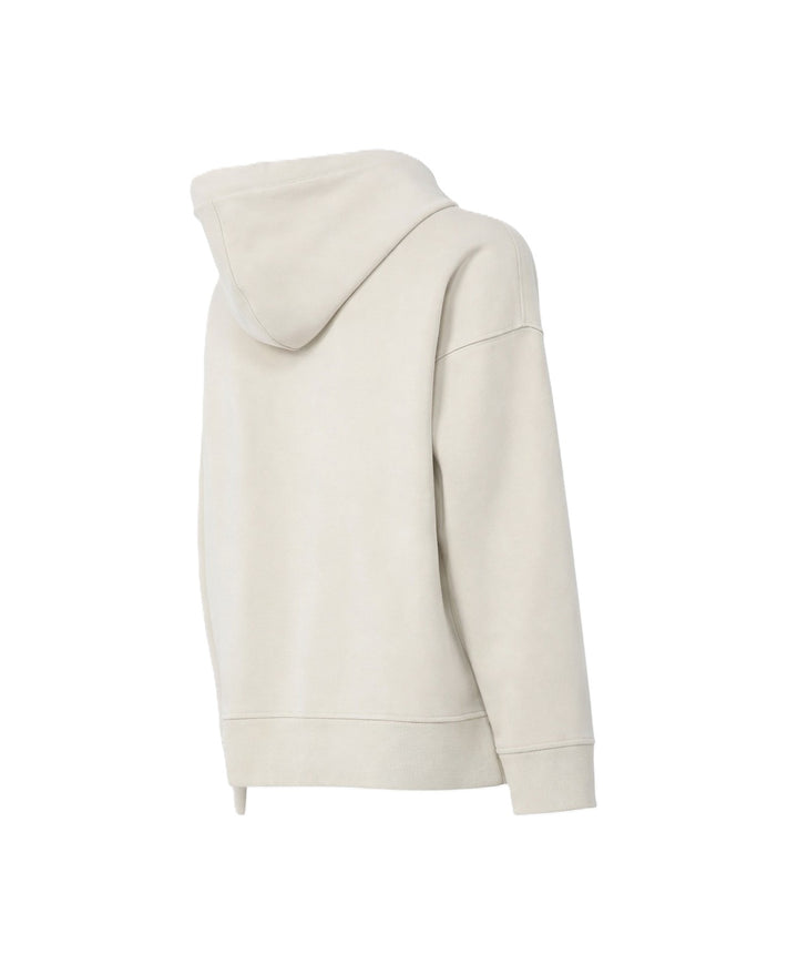 Sweatshirt von S Max Mara SMMANDREA- Sweatshirt mit Kapuze und Kordel Das Sweatshirt ist ecru, Logoprint in schwarz. Weiche Ware. 