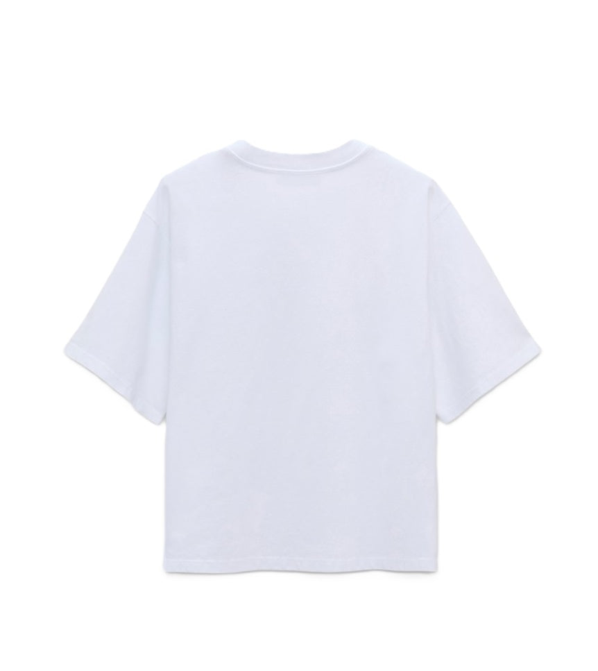 Shirt Dorothee Schumacher Daydream Flower in weiss mit Blumendruck und halben Ärmel aus Baumwolle. 