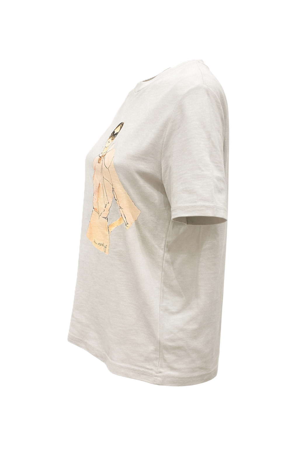 Shirt von Unartig in grün mit Frauenprint in rosa. Das Shirt ist aus Baumwole, hat kurze Ärmel und einen Rundhalsausschnitt und fällt locker aus. 