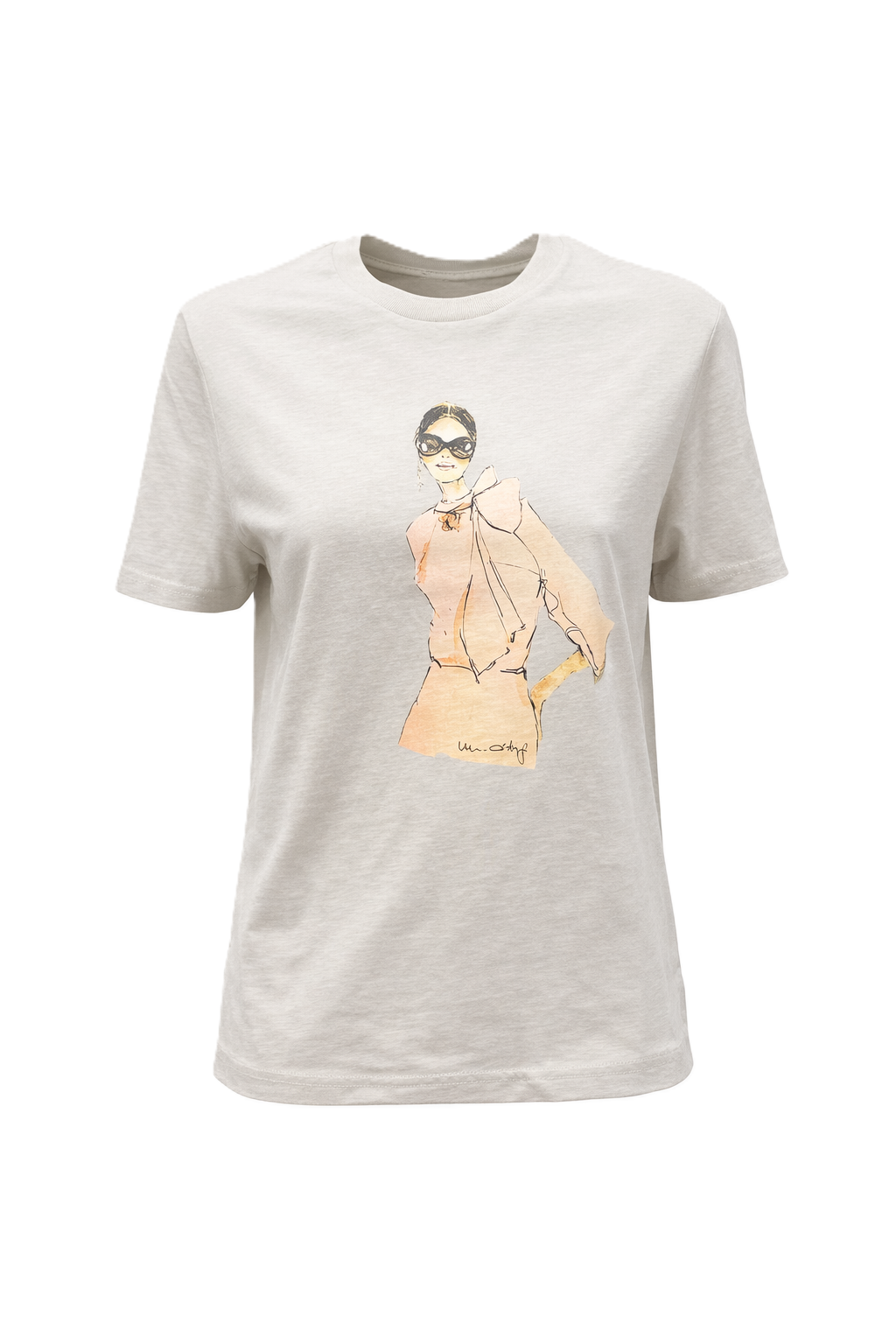 Shirt von Unartig in grün mit Frauenprint in rosa. Das Shirt ist aus Baumwole, hat kurze Ärmel und einen Rundhalsausschnitt und fällt locker aus. 