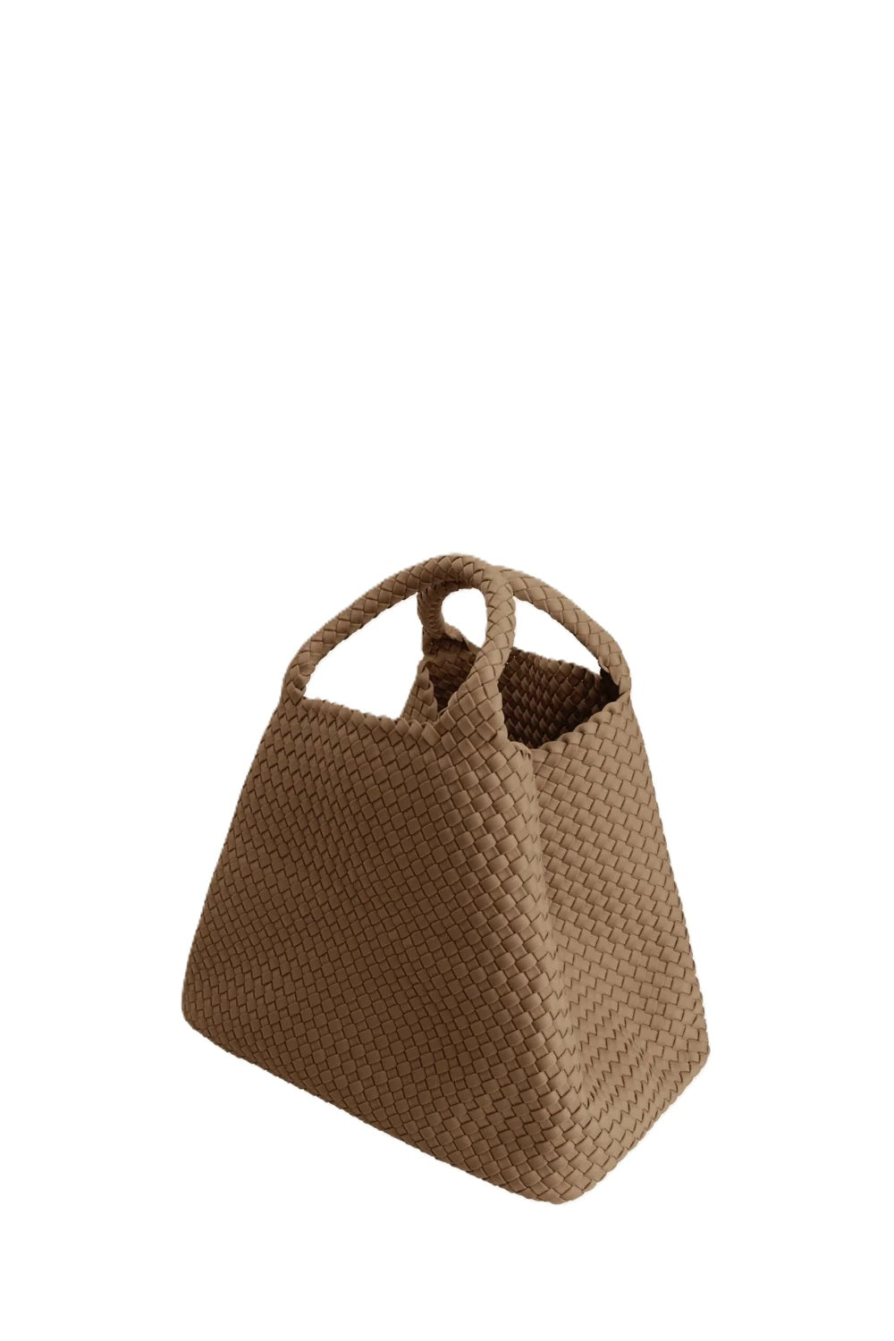 Tasche Marrea Large in Retro Sand. Diese Tasche besticht durch ihre besondere, handgewebte Optik und verbindet lässige Eleganz mit dem modernen Strandlook. Die Größe bietet genügend Raum für alle wichtigen Essentials. Sie hat zwei Top-Griffe und goldene Details und einen Hakenverschluss.
