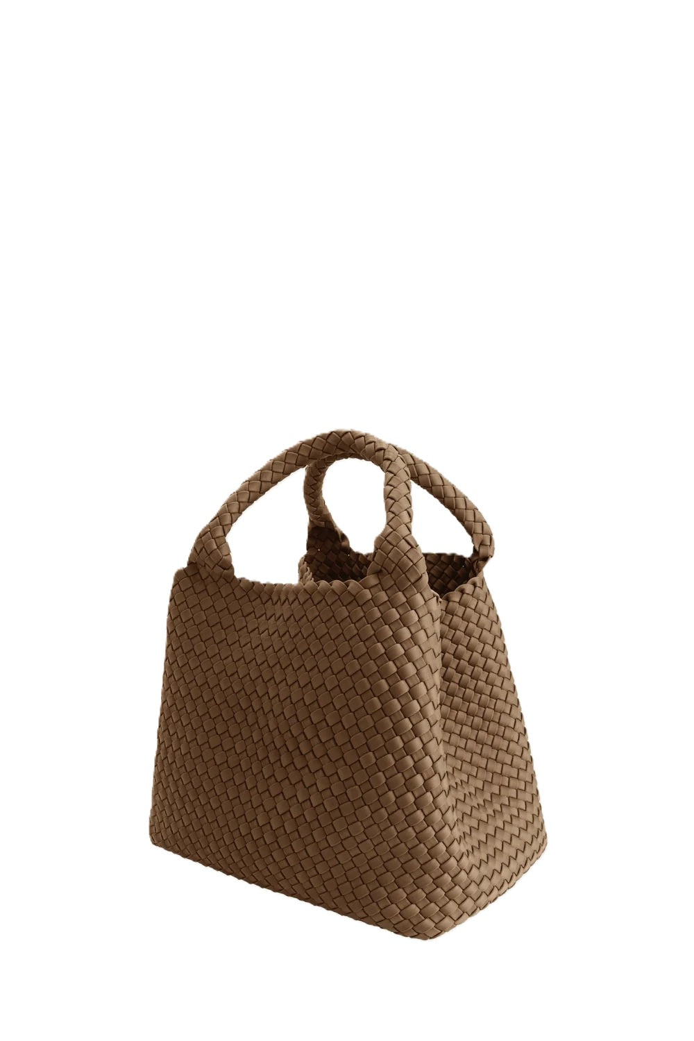 Tasche Marrea Medium in Retro Sand. Diese Tasche besticht durch ihre besondere, handgewebte Optik und verbindet lässige Eleganz mit dem modernen Strandlook. Die Größe bietet genügend Raum für alle wichtigen Essentials. Sie hat zwei Top-Griffe und goldene Details und einen Hakenverschluss.