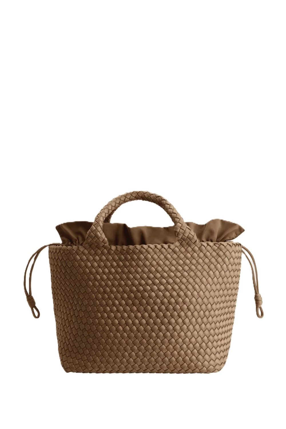 Tasche Marrea Medium in Retro Sand. Diese Tasche besticht durch ihre besondere, handgewebte Optik und verbindet lässige Eleganz mit dem modernen Strandlook. Die Größe bietet genügend Raum für alle wichtigen Essentials. Sie hat zwei Top-Griffe und goldene Details und einen Hakenverschluss.